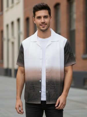 The Urban White Oversize Printed Shirt & Trendy Casual