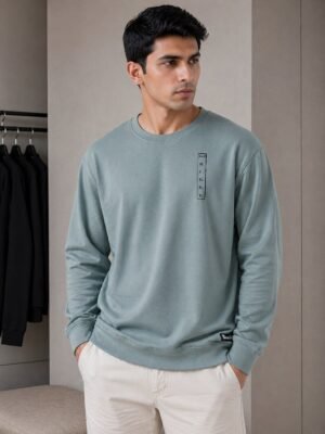 Premium Light Green Full T-Shirt for Men