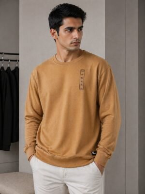 Premium Light Brown Full T-Shirt for Men
