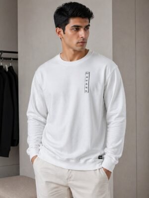Premium Light Grey Full T-Shirt for Men & Modern