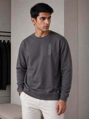 Premium Dark Grey Full T-Shirt for Men