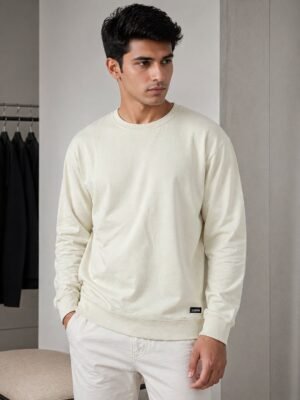 Trendy Light Yellow Plain Full T-Shirt for Men