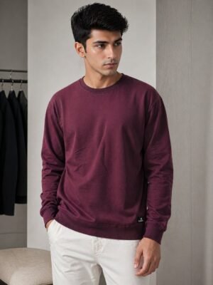 Trendy Purple Plain Full T-Shirt for Men