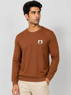Stylish Light Brown Full T-Shirt for Men