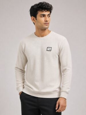 Stylish Cream Plain T-Shirt for Men & Trendy Off-White