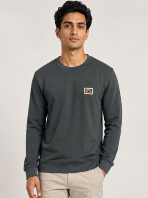 Stylish Dark Grey Plain T-Shirt for Men Charcoal Premium