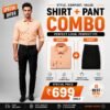 Men's Formal Shirt & Pant Combo