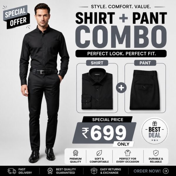 Men's Formal Shirt & Pant Combo