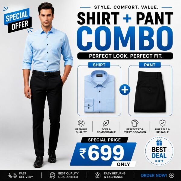Men's Formal Shirt & Pant Combo