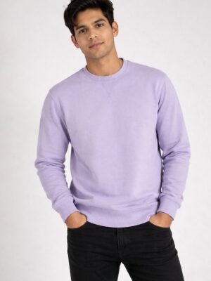 Light Purple Sweatshirt for Men & Winter Fashion