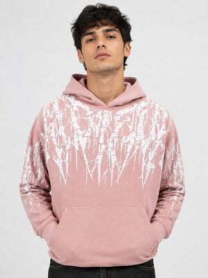 Buy Stylish Printed Lite Pink Hoodie for Men Buy Stylish Printed Lite Pink Hoodie for Men