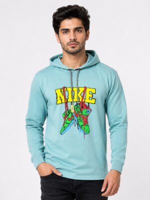 Light Green Printed Hoodies for Men | Fresh Styles