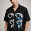 Buy Trendy Black Printed Oversize Shirt for Men Buy Trendy Black Printed Oversize Shirt for Men