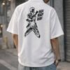 Trendy Printed White Oversize Shirt for Men