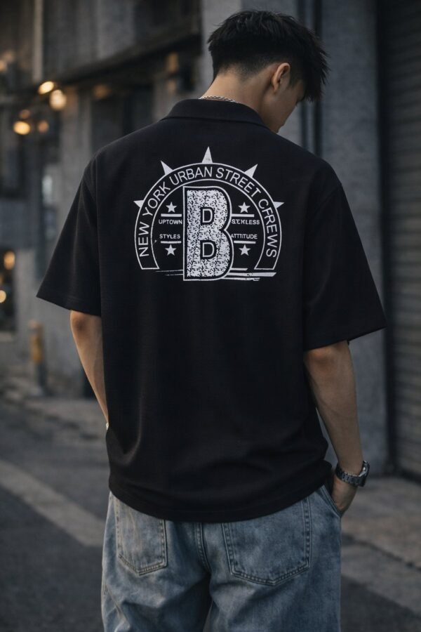 file_00000000e60471fabf9b3e5d5a37d453.jpg Buy Trendy Black Printed Oversize Shirt for Men