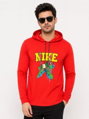 Red Printed Stylish Hoodies for Men | Trendy Designs